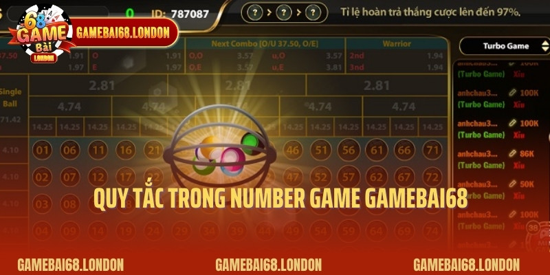 Quy tắc trong Number game gamebai68